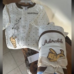 Winnie the Pooh sleeper and matching blanket